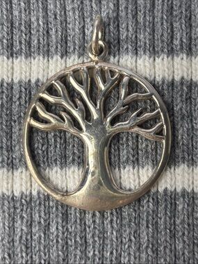 Vintage Silver Tree of Life Pendant - Sterling 925 Silver Heavy